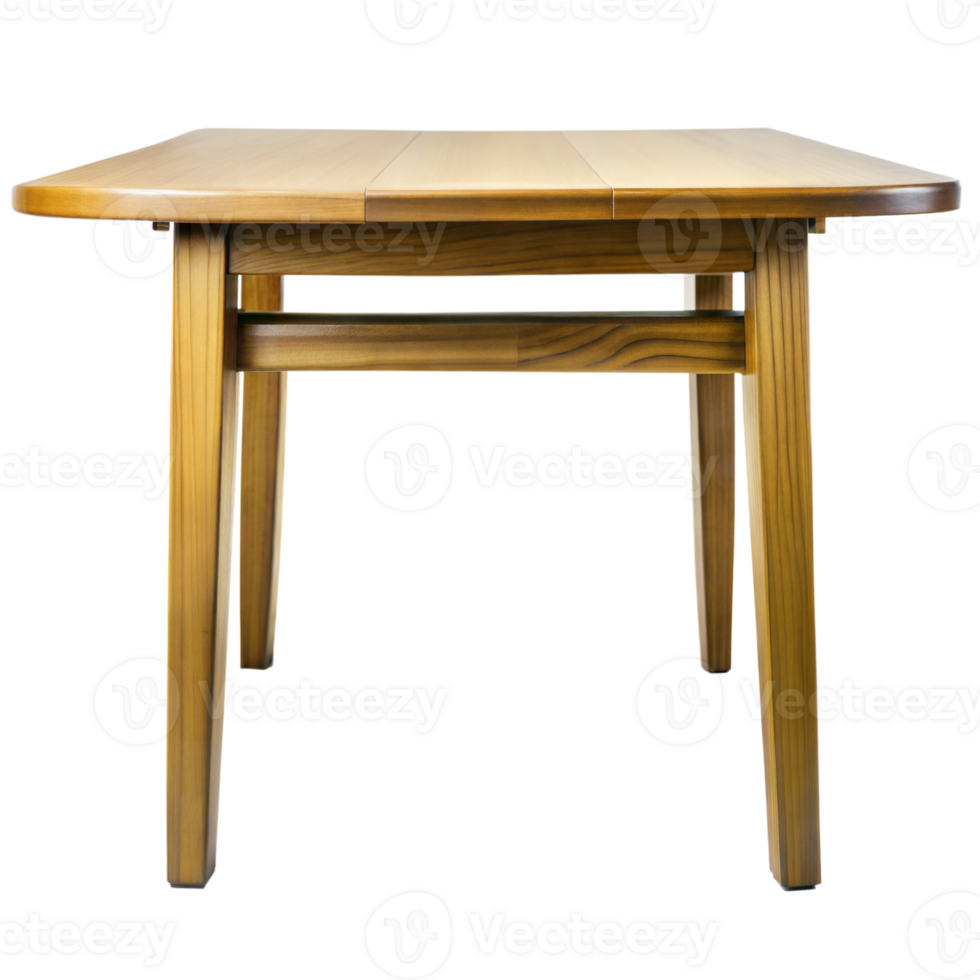 A close-up of a wooden extendable dining table png