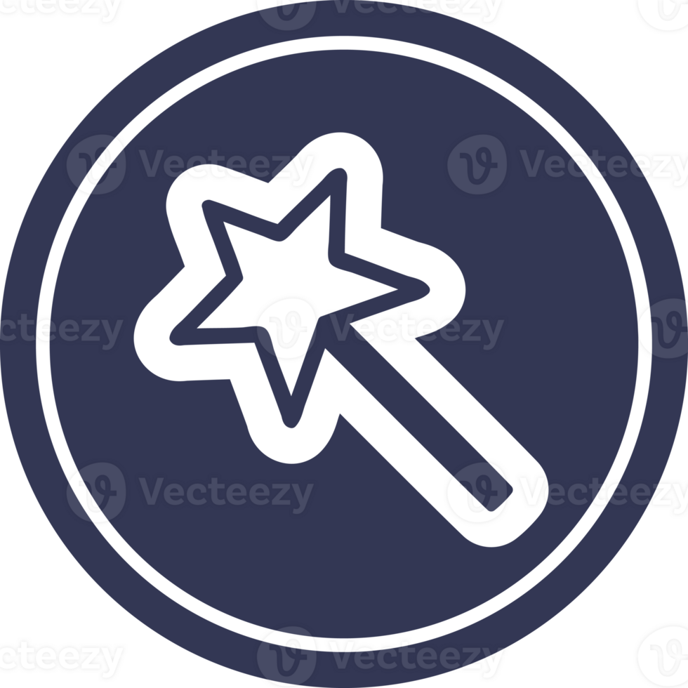 magic wand circular icon symbol png