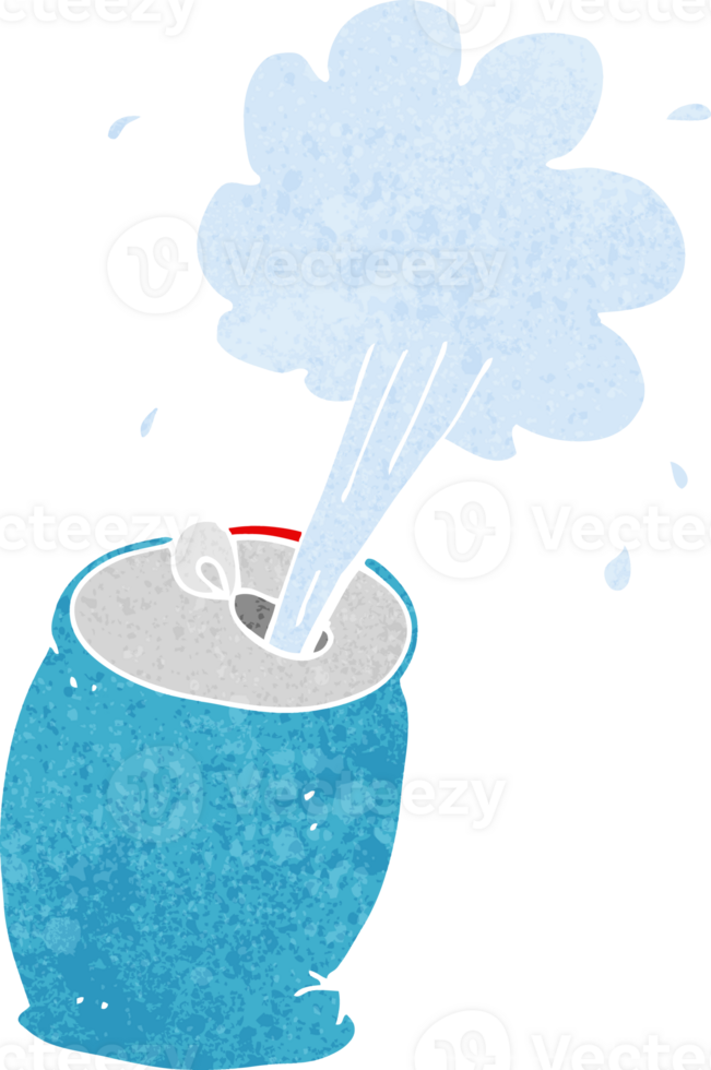 cartoon fizzing soda can png