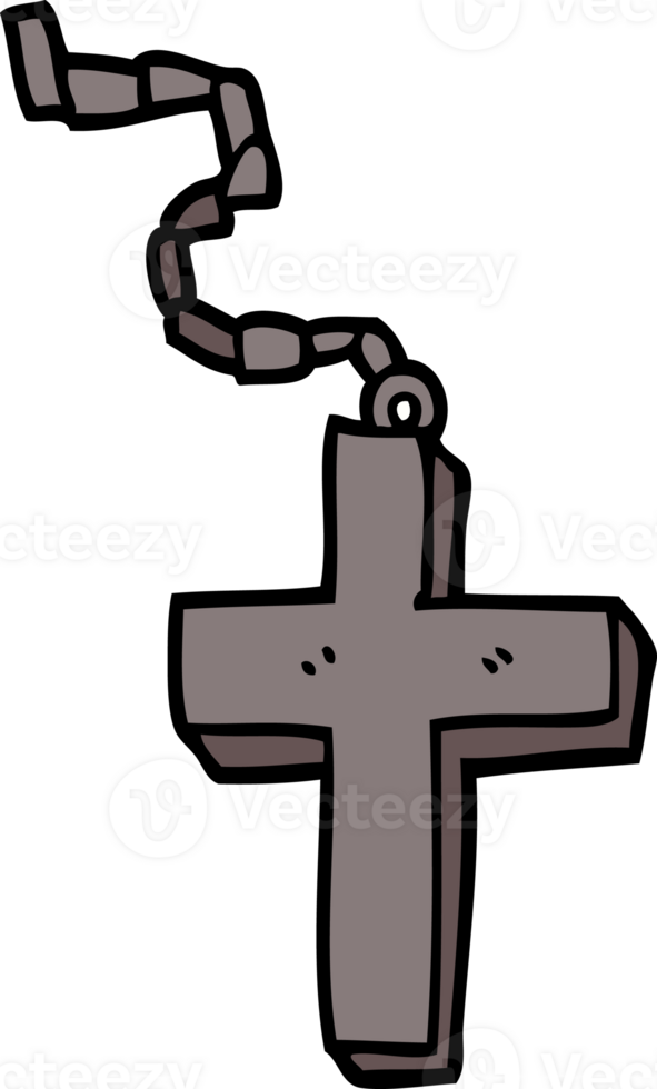 cartoon doodle metal cross png