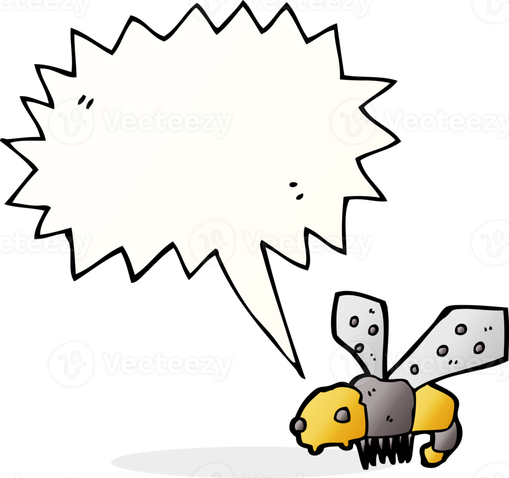 cartoon bee with speech bubble png