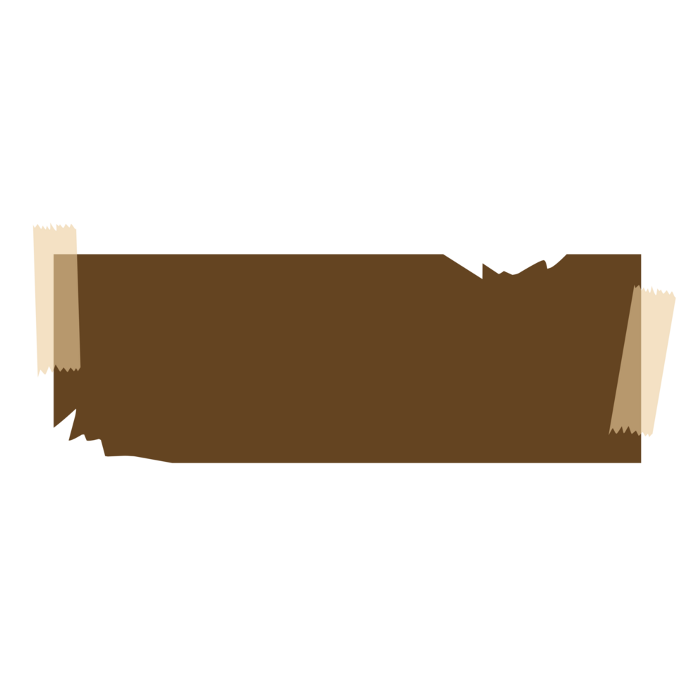 Torn brown paper note png