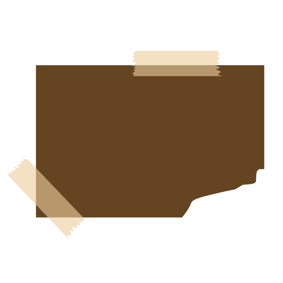 Torn brown paper note png
