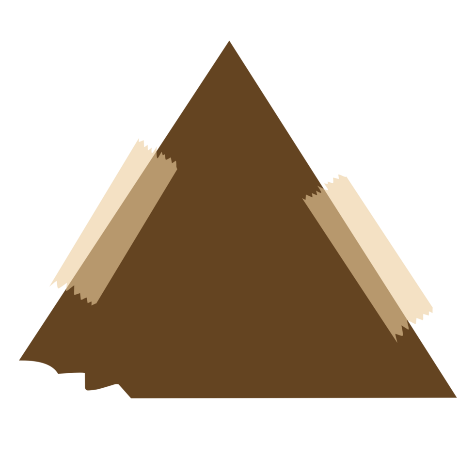Torn brown paper note png