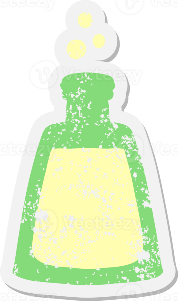 bubbling potion bottle grunge sticker png