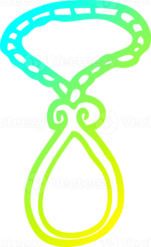 cold gradient line drawing of a cartoon red pendant png