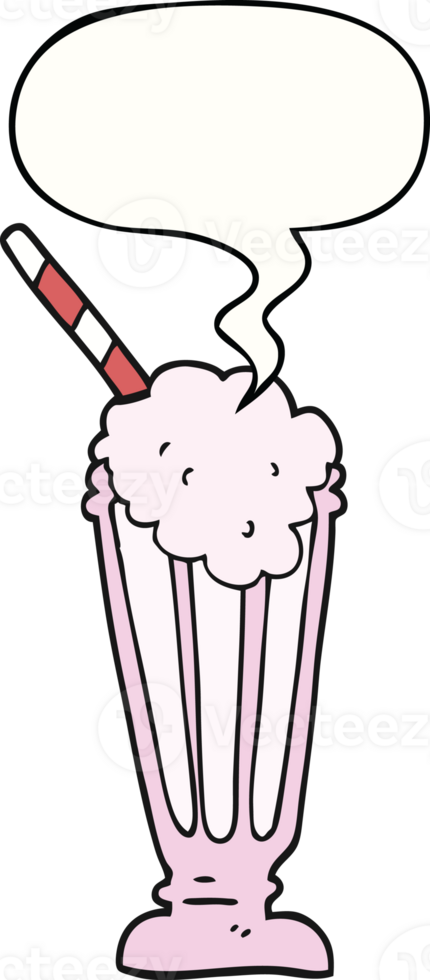 cartoon milkshake with speech bubble png