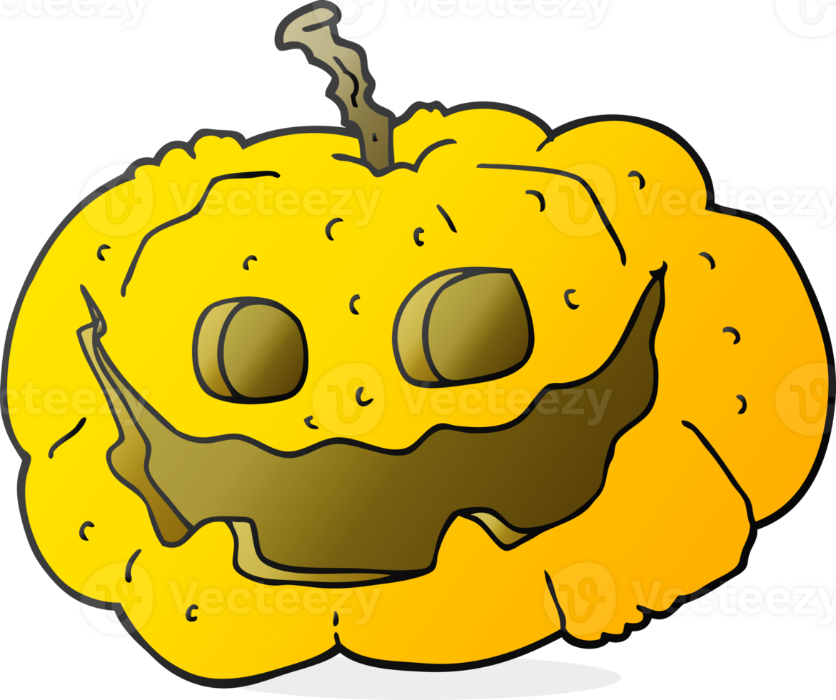 hand drawn cartoon halloween pumpkin png
