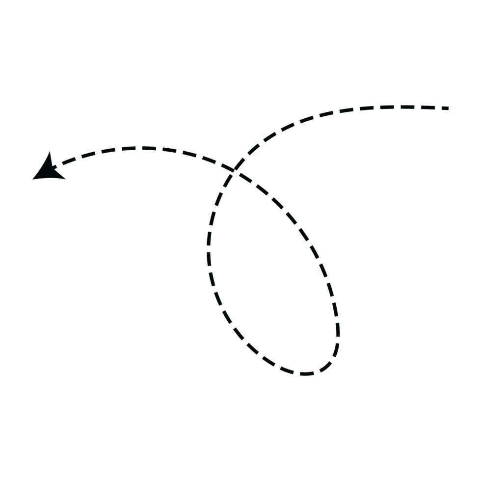 Hand drawn dotted curved line transparent png