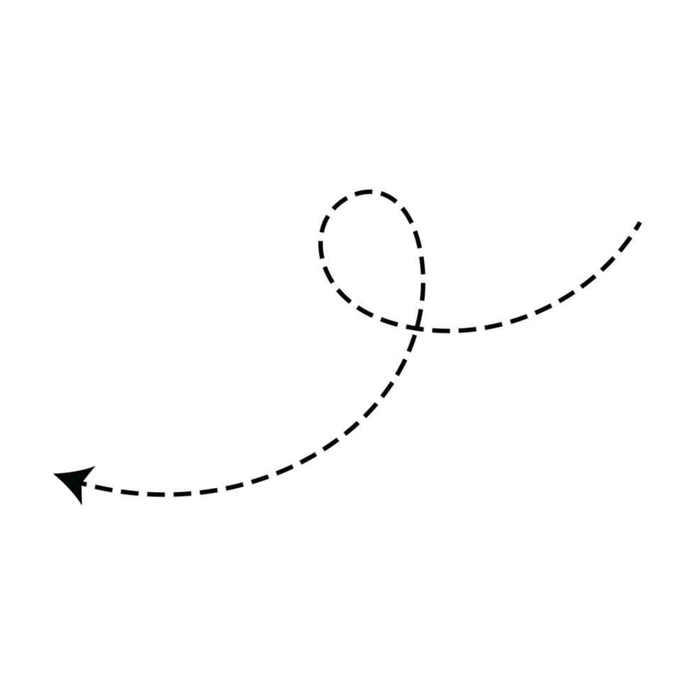 Hand drawn dotted curved line transparent png