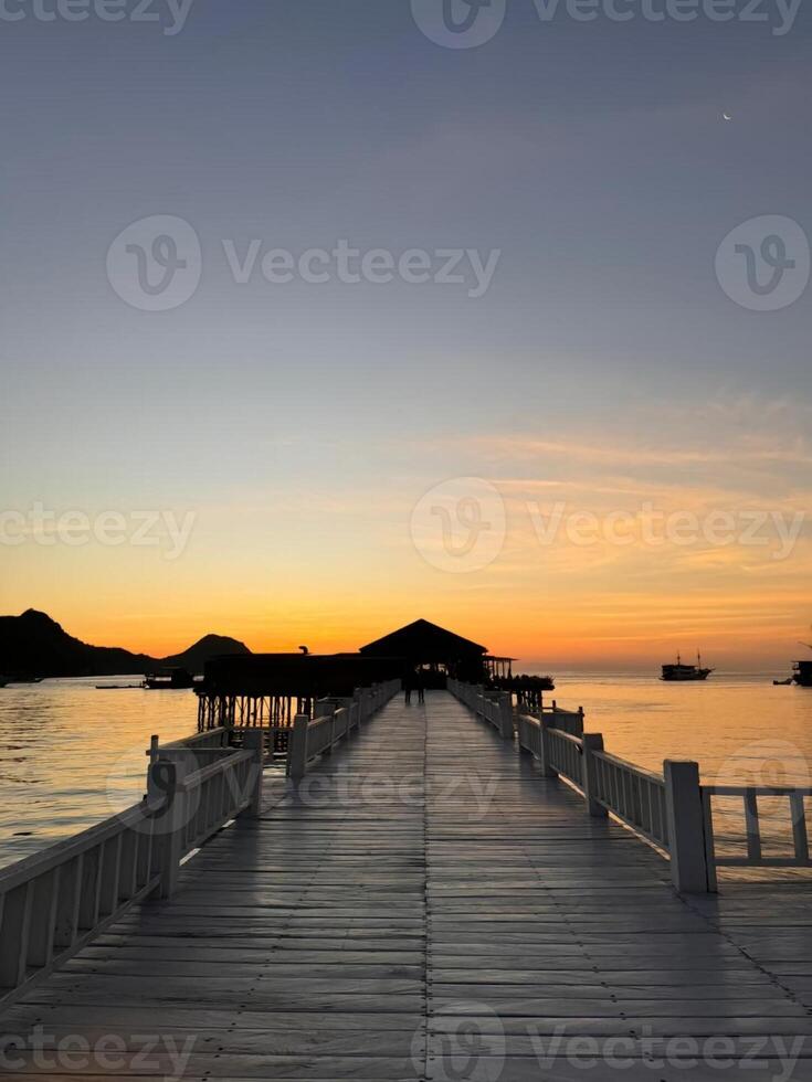 Sunset background on the beach photo