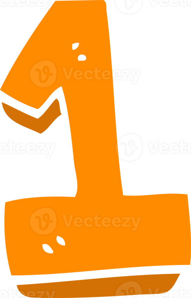 cartoon doodle number one png