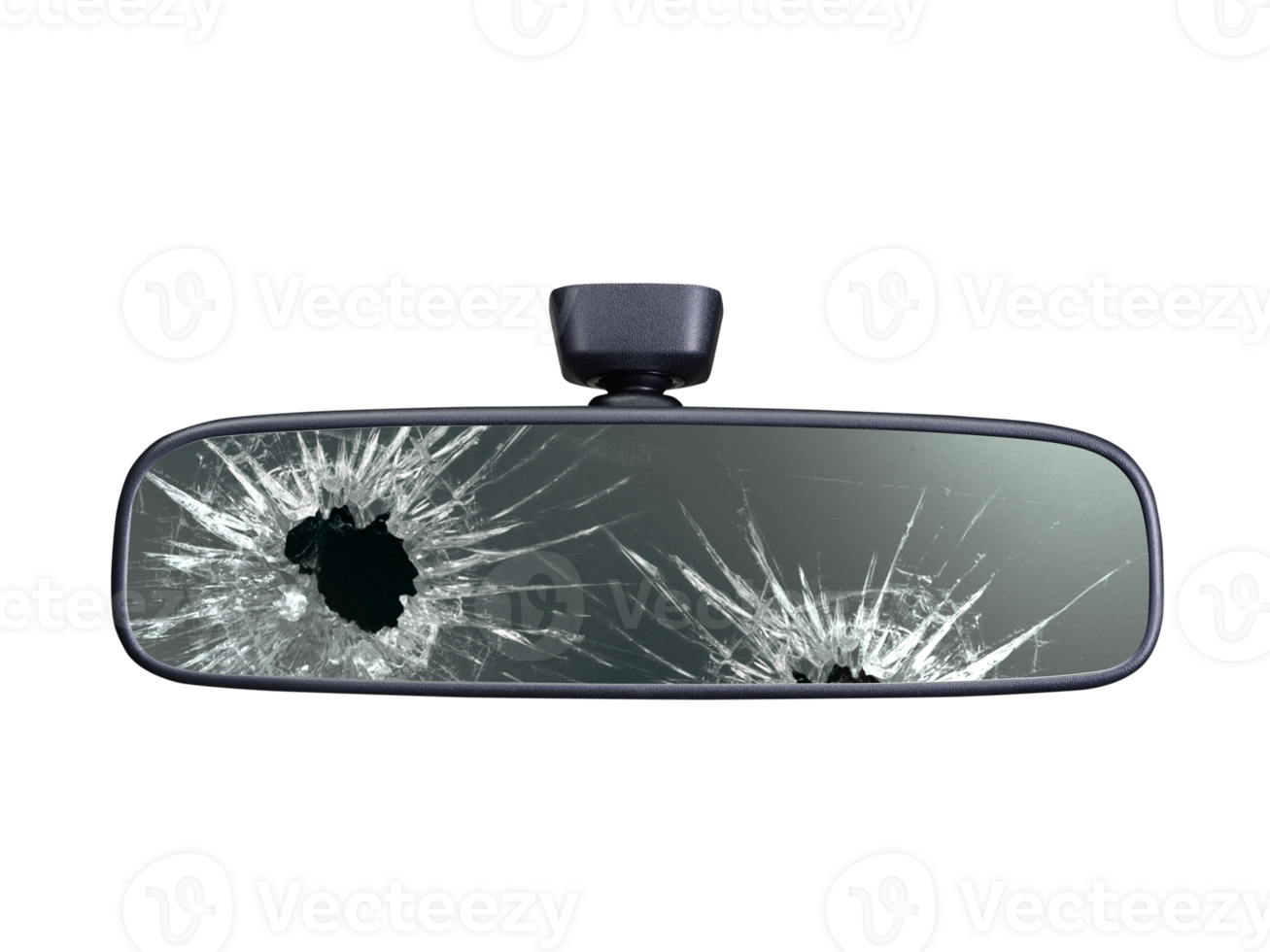Broken rear view mirror, transparent background png