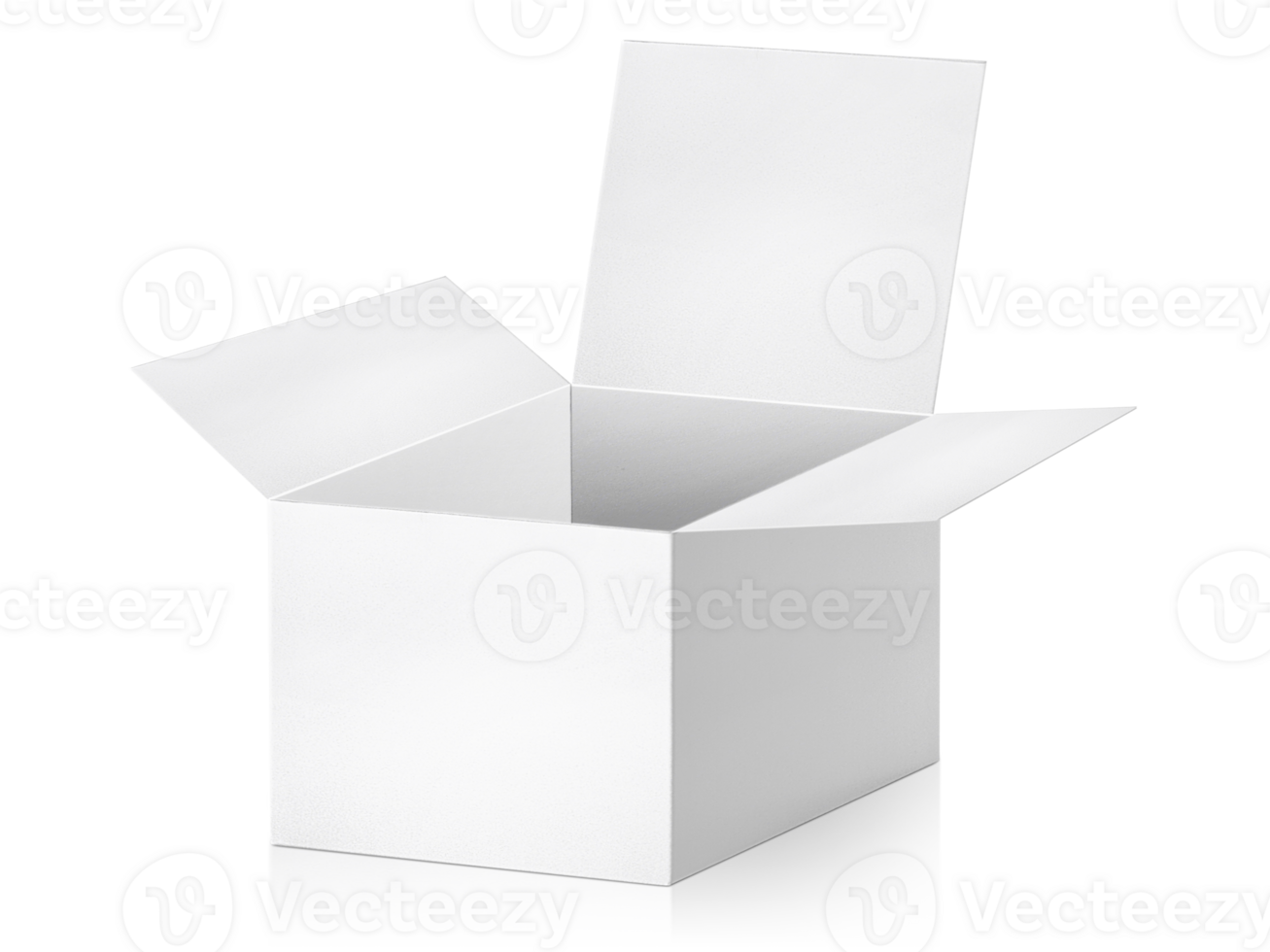 Open Empty Cardboard Box, transparent background png