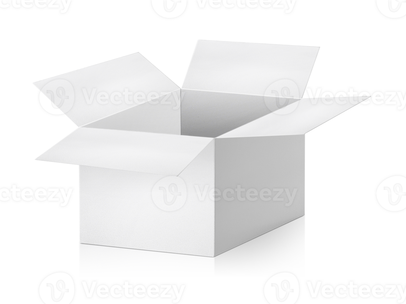 Open Empty Cardboard Box, transparent background png