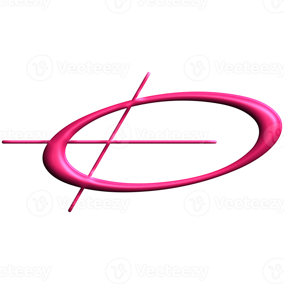 Pink Metallic Y2K Abstract Element png