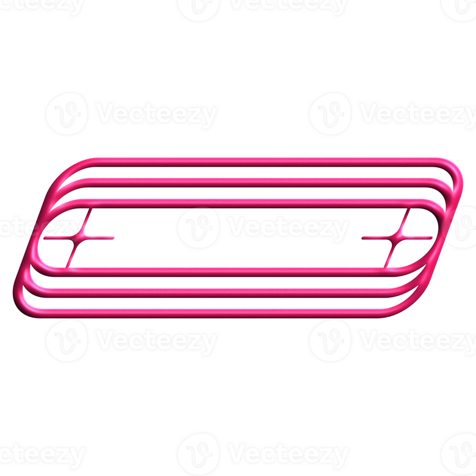 Pink Metallic Y2K Abstract Element png