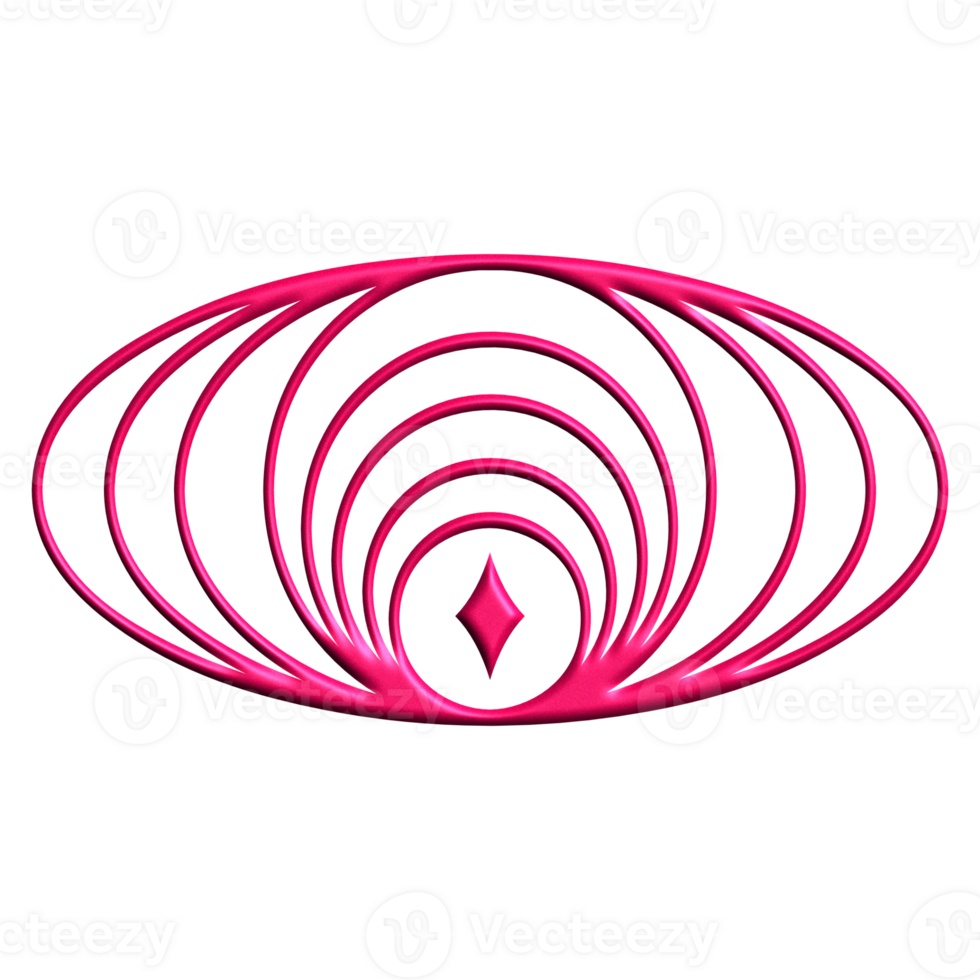 Pink Metallic Y2K Abstract Element png