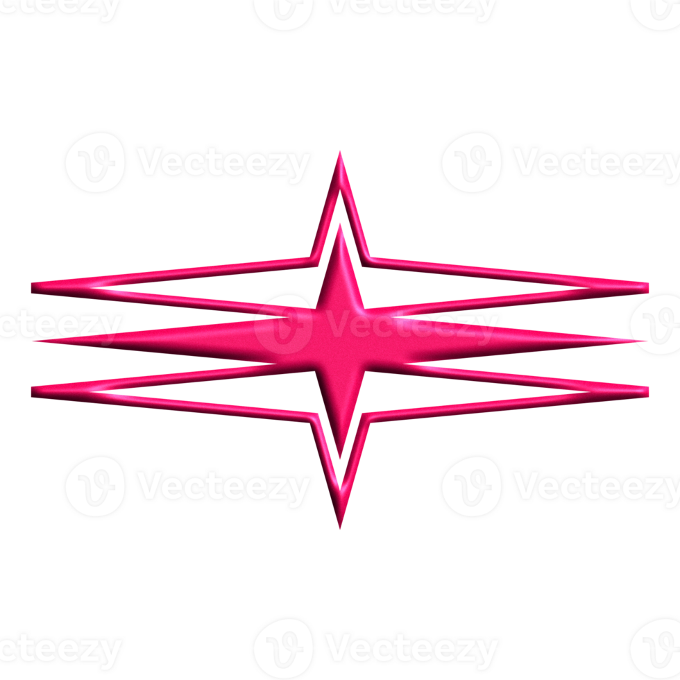 Pink Metallic Y2K Abstract Element png