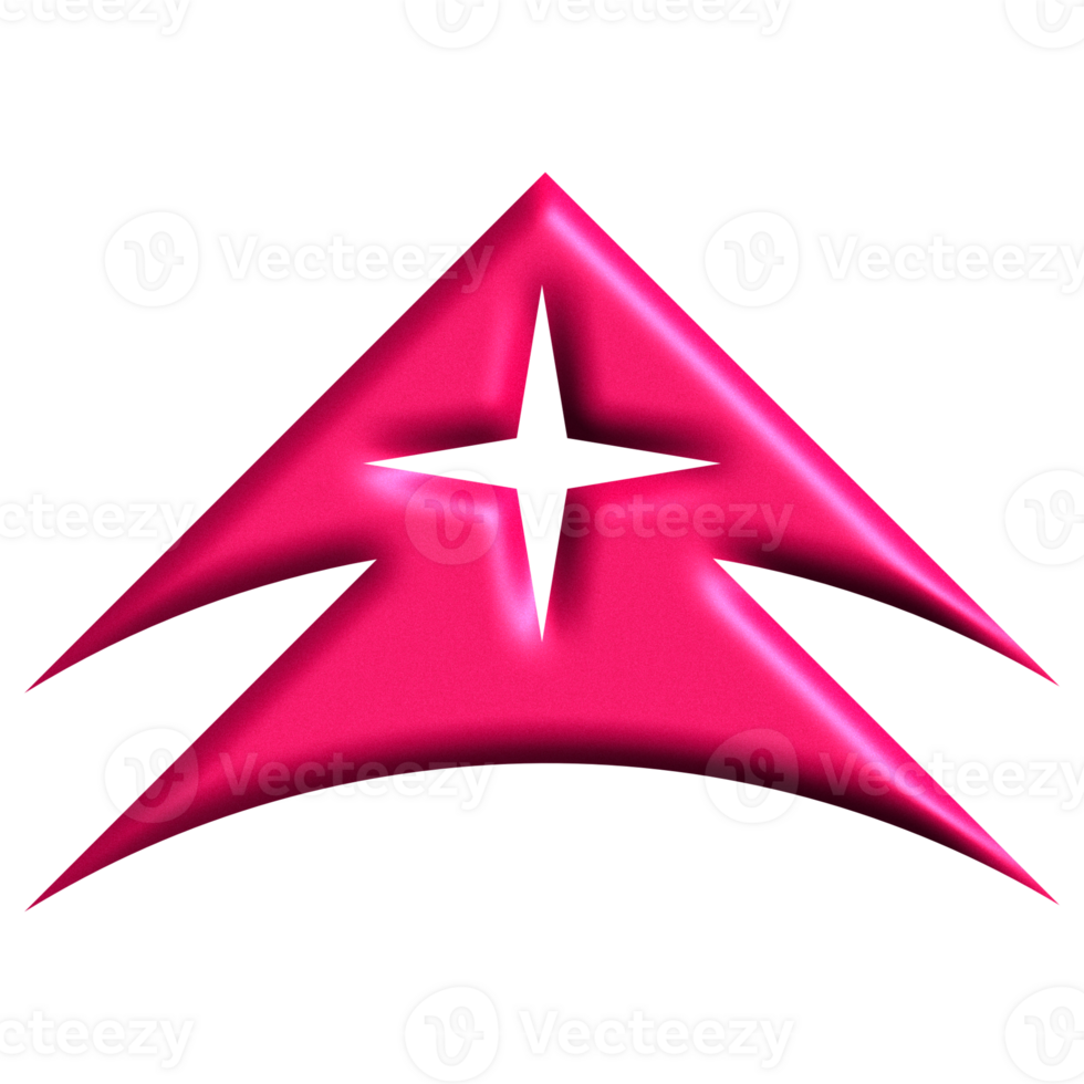 Pink Metallic Y2K Abstract Element png