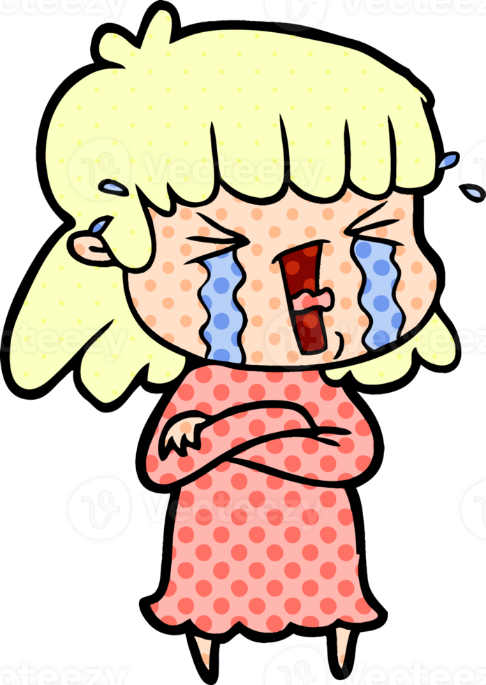 cartoon woman in tears png
