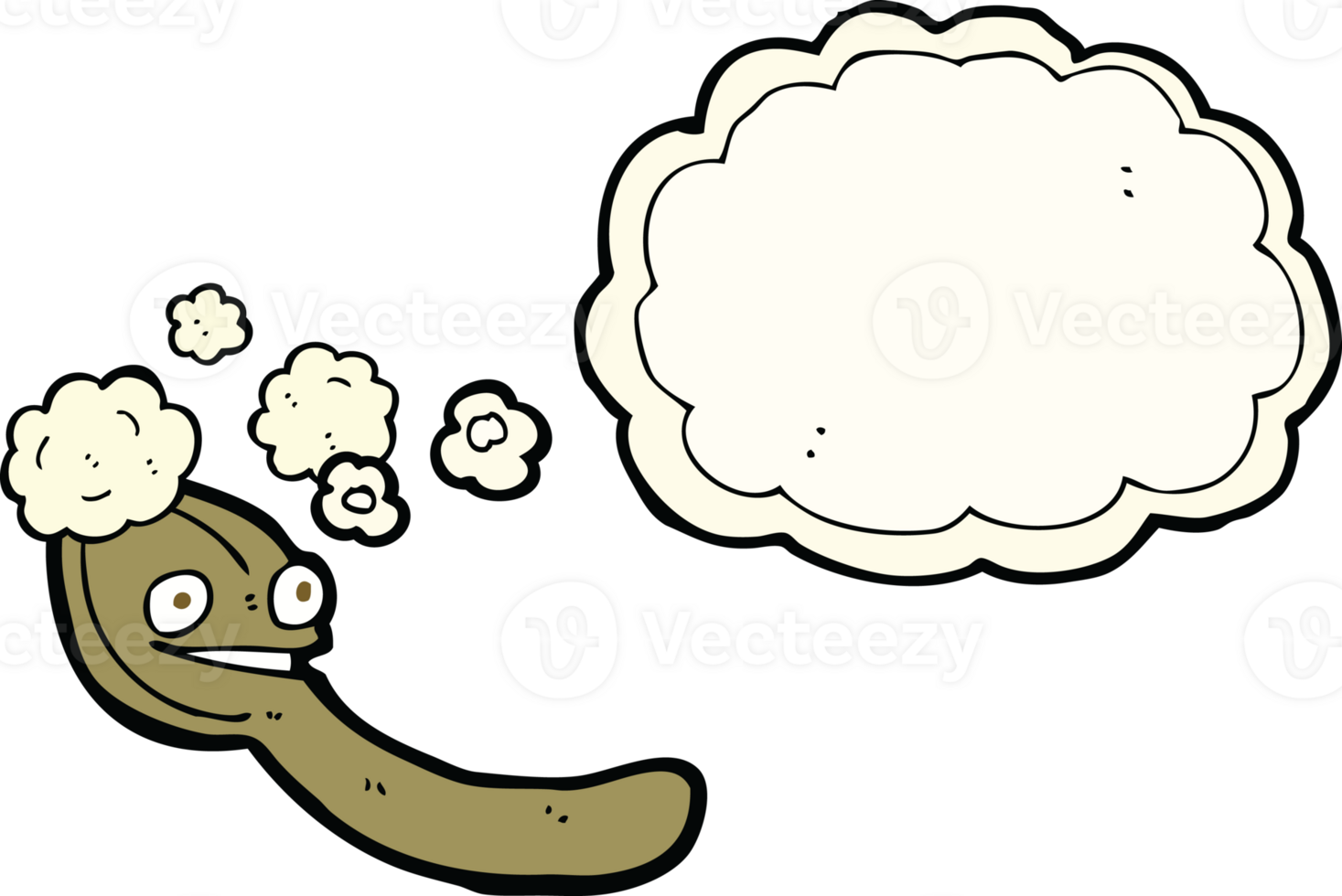 cartoon spoon with thought bubble png