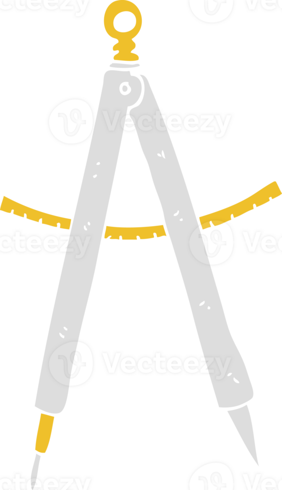 flat color illustration of compass png