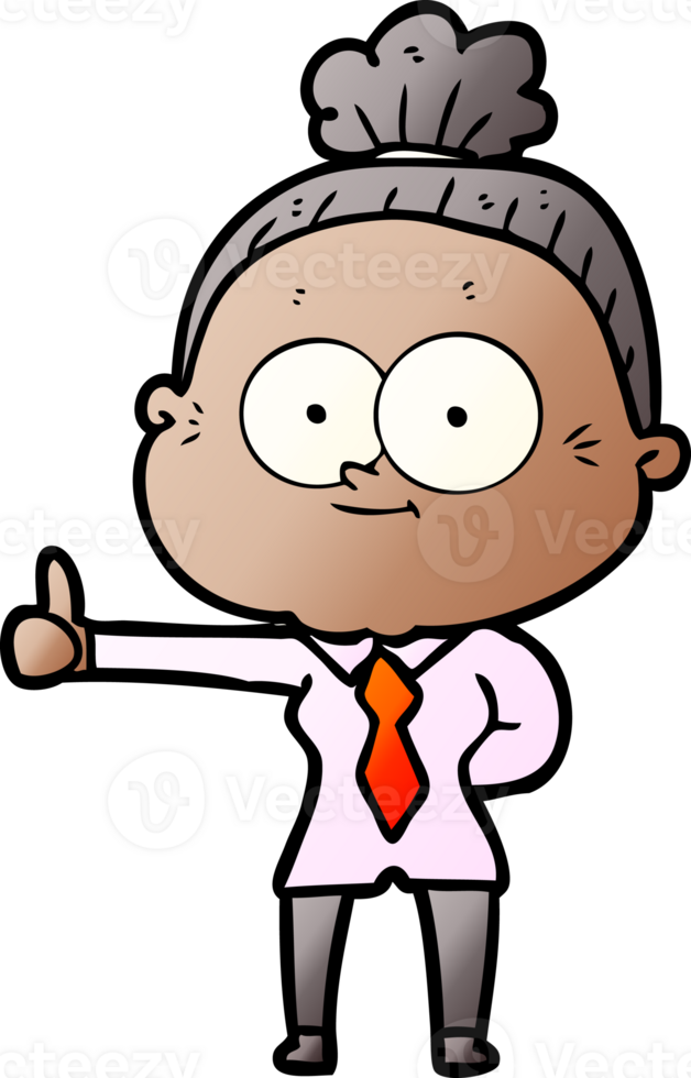 cartoon happy old woman png