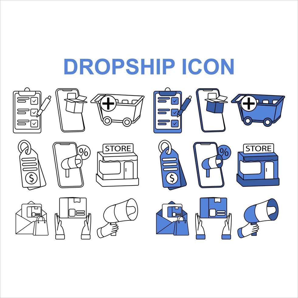 icono para dropship Envío expedición vector