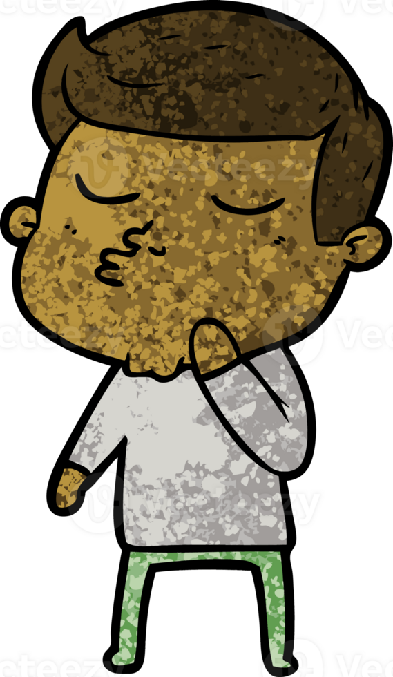cartoon model guy pouting png