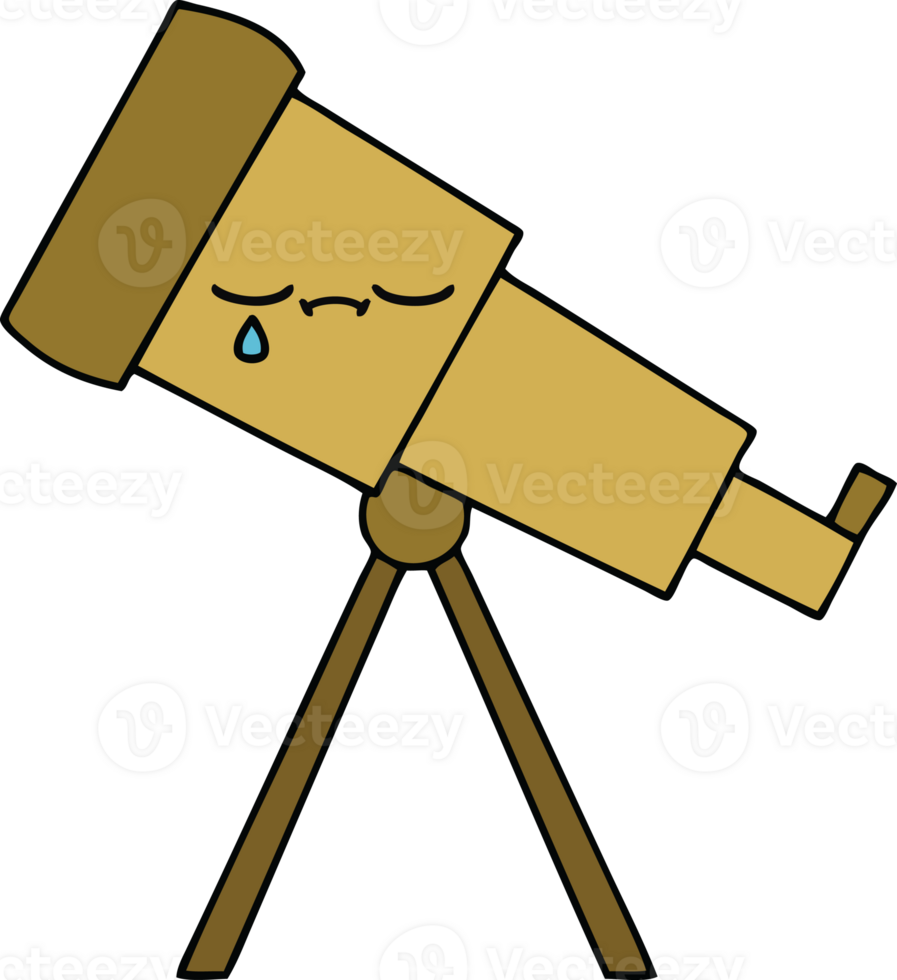 cute cartoon of a telescope png