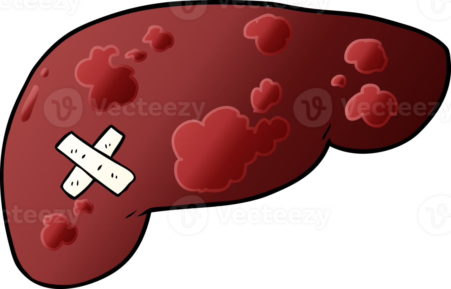 cartoon unhealthy liver png