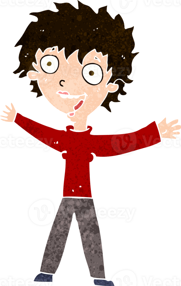 cartoon excited woman png