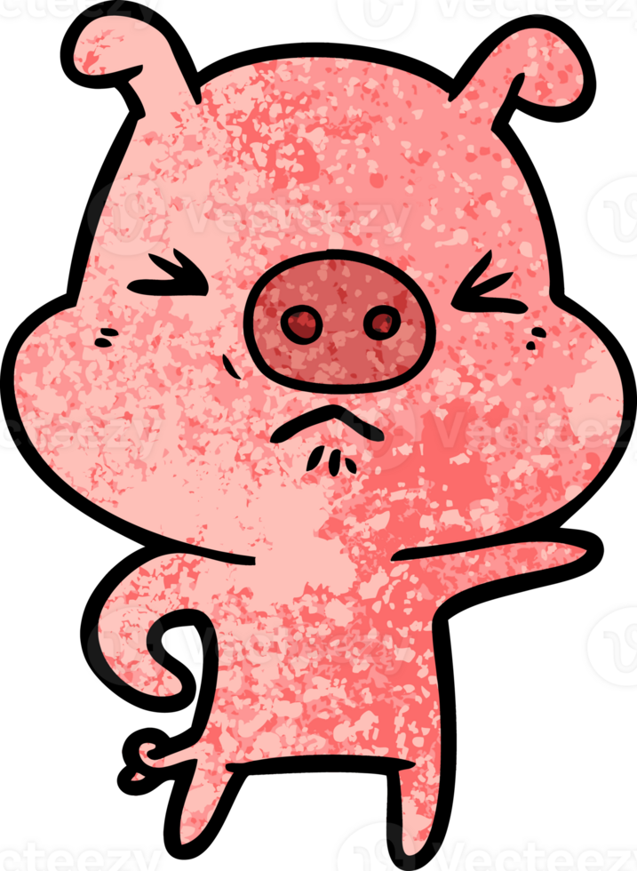 cartoon angry pig png