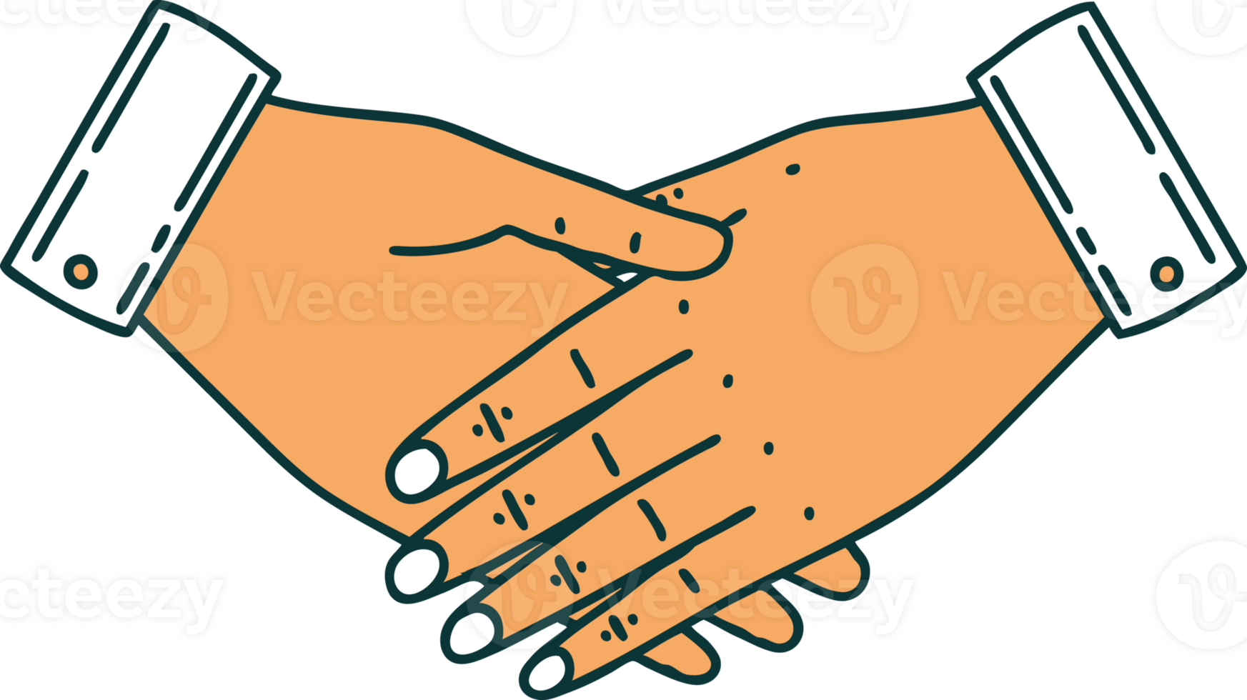 iconic tattoo style image of a pair of hands png
