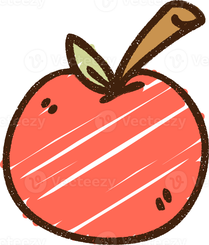 Apple Chalk Drawing png