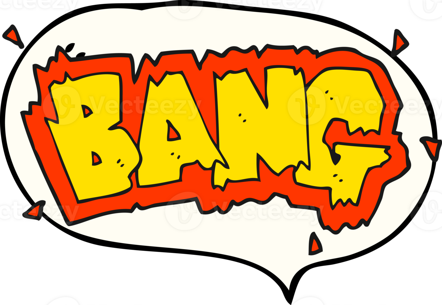 hand drawn speech bubble cartoon explosion png