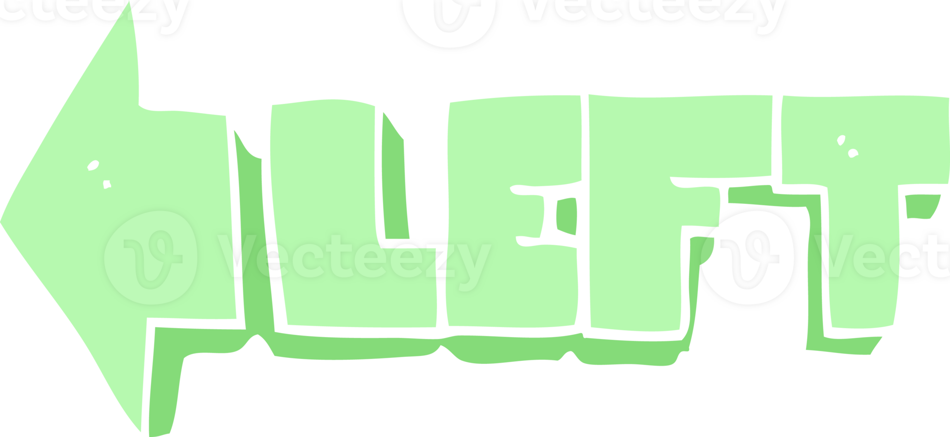 flat color illustration of left symbol png