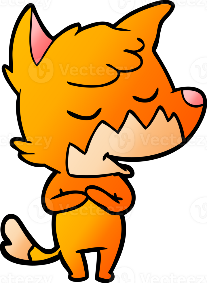 friendly cartoon fox png