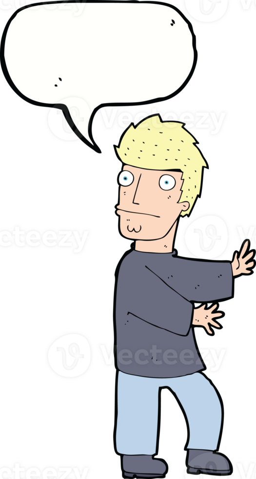 cartoon nervous man with speech bubble png