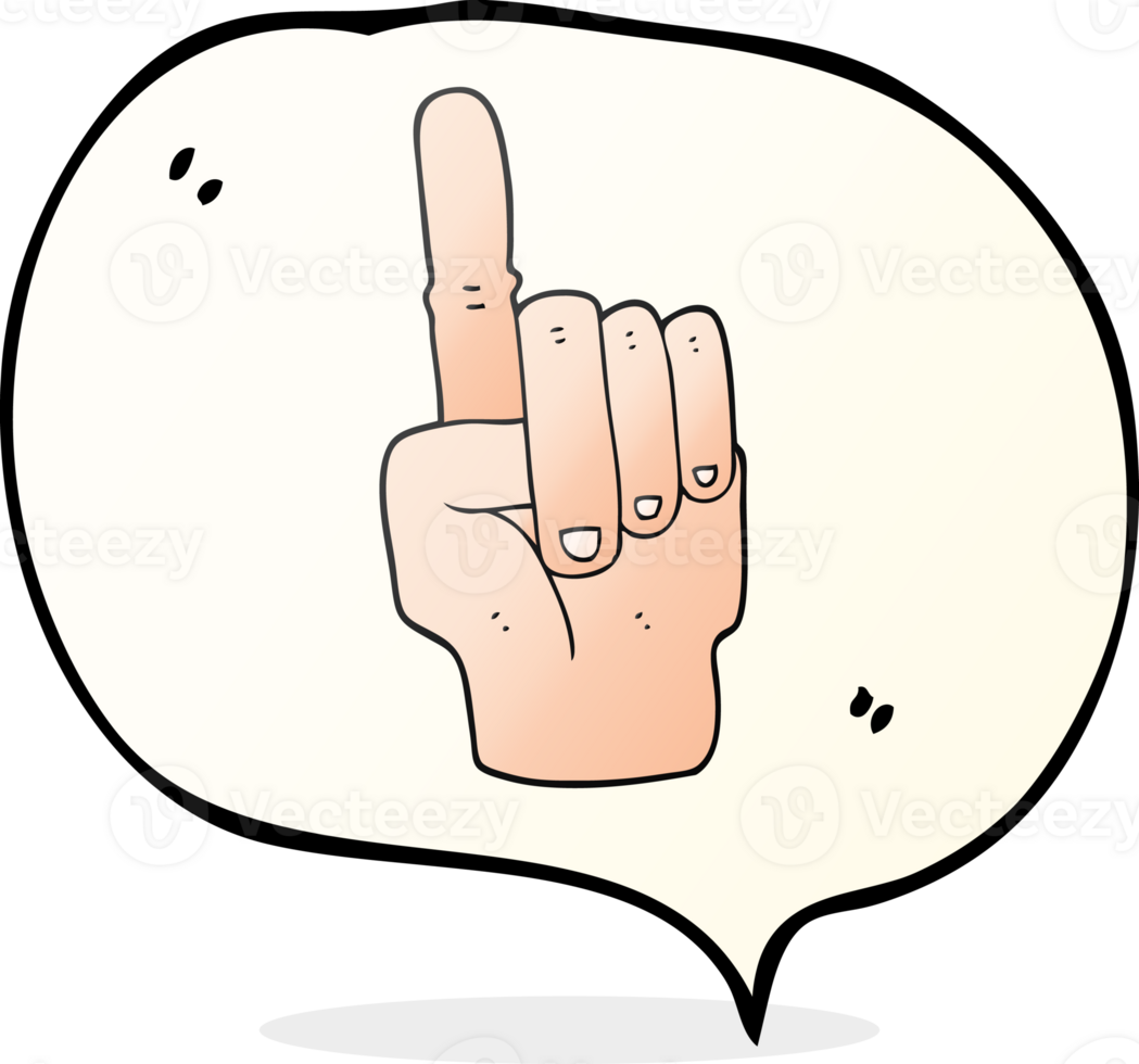 hand drawn speech bubble cartoon pointing hand png
