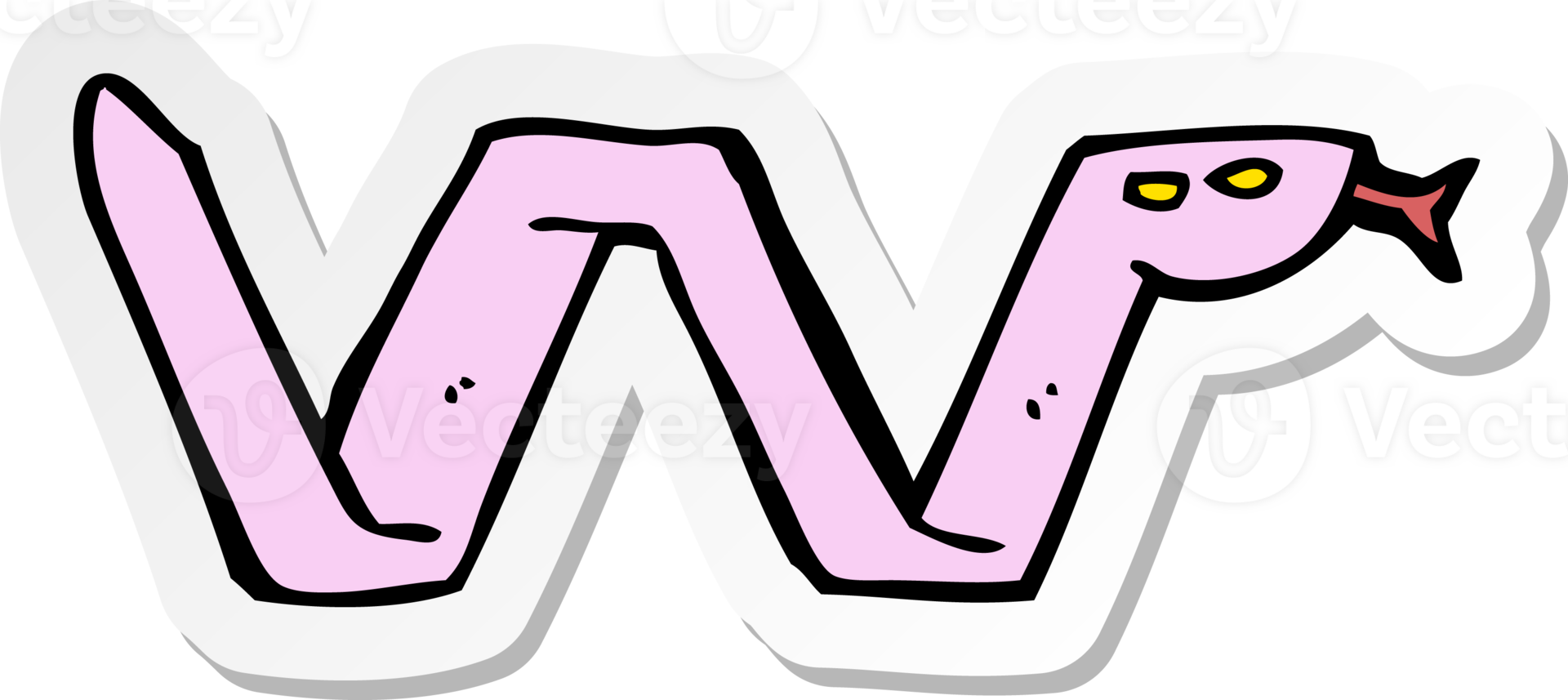 sticker of a cartoon snake symbol png