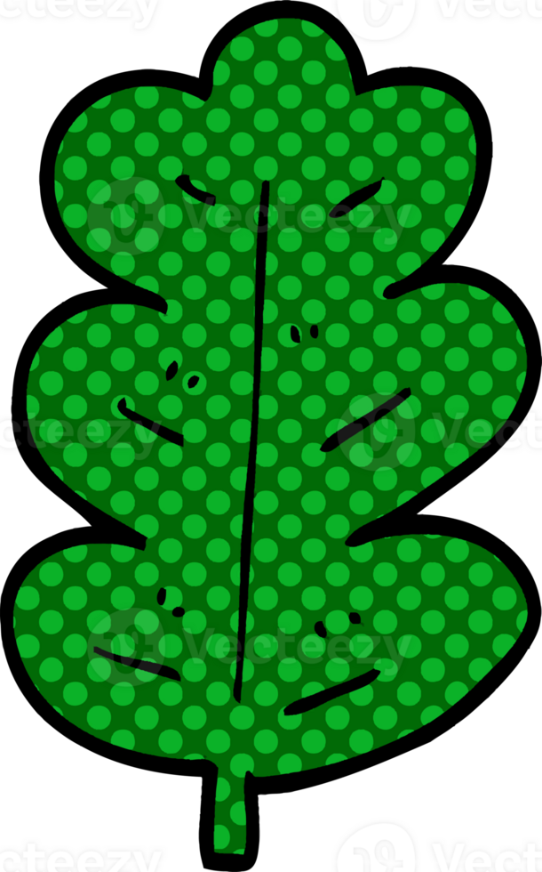 cartoon doodle oak leaf png