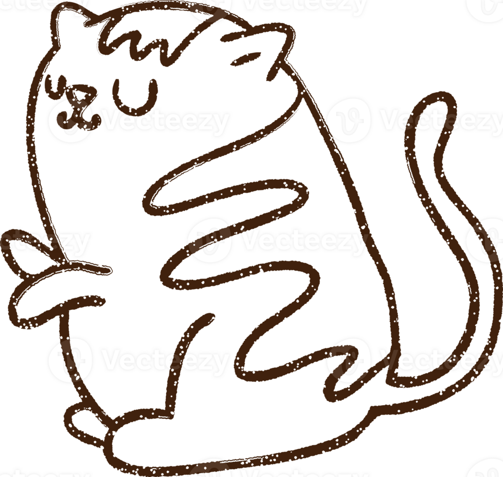 Cat Charcoal Drawing png