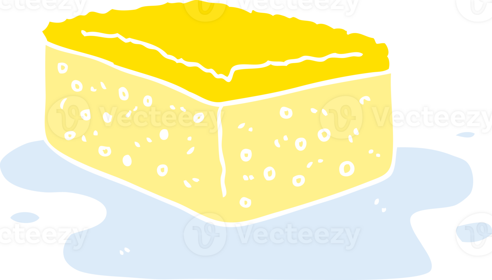 flat color illustration of sponge png
