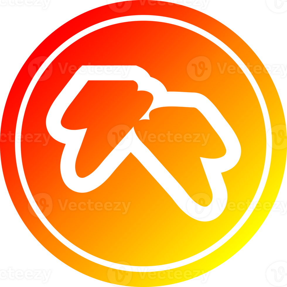 lightning bolts circular icon with warm gradient finish png