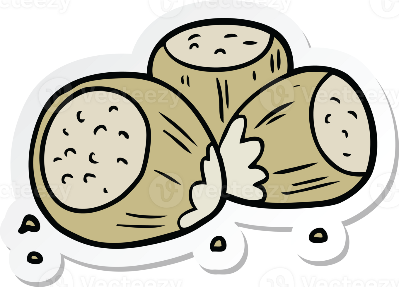 sticker of a cartoon hazelnuts png