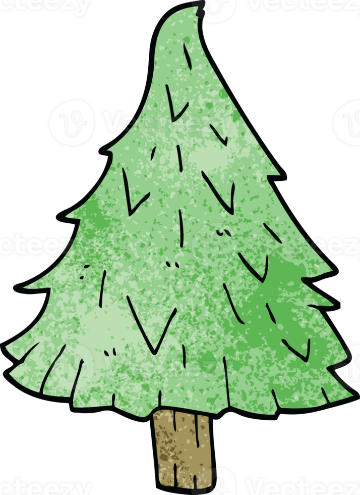 cartoon doodle christmas tree png