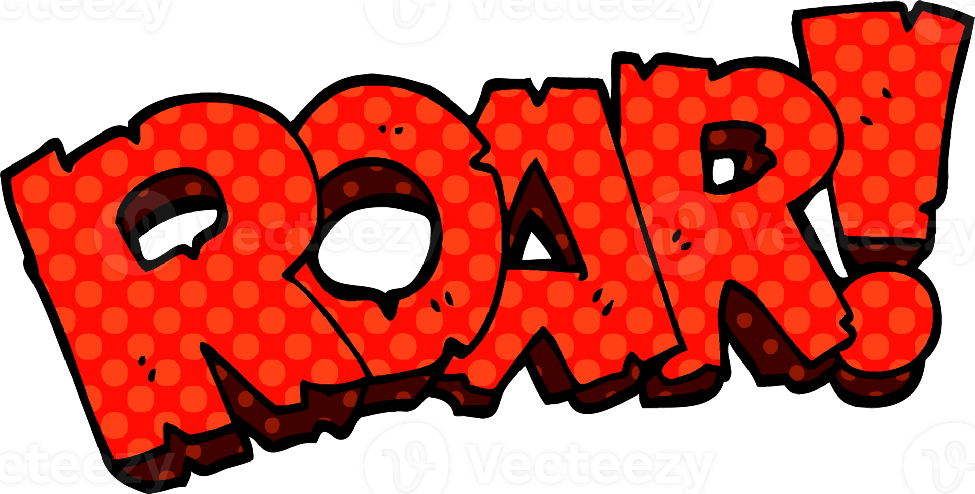 cartoon doodle roar sign png