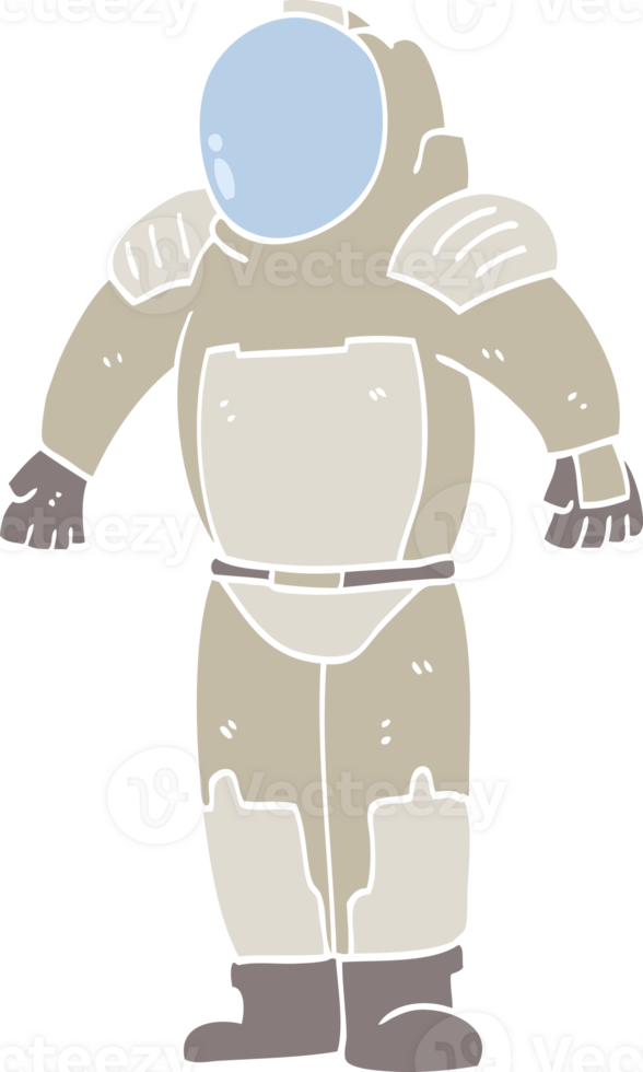 flat color illustration cartoon space man png